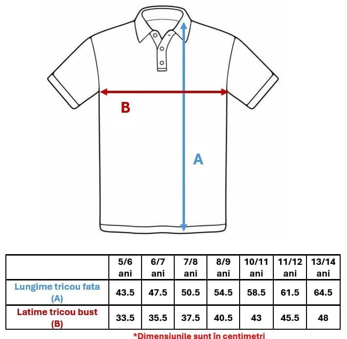 Tricou polo maneca scurta SGCB copii